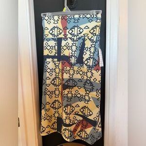 LuLaRoe multicolored A-line Cassie with embellished details